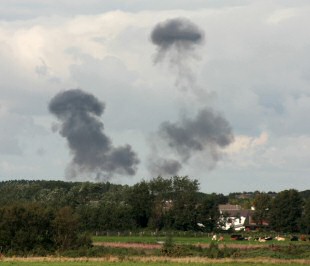 Pyrotechnic explosions for "Tornado Attack"