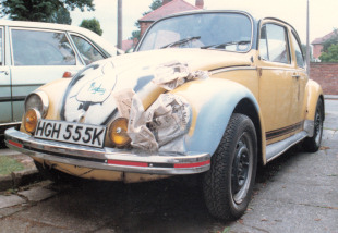 nearside front wing being repaired