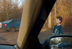 A-pillar of Vauxhall Astra