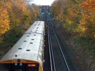 Train approaching Formby station