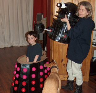 Alex being bolted into his Dalek