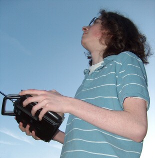 operating a radio-control transmitter operating a radio-control transmitter