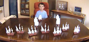 An earlier fleet of galleons that inspired the current model
