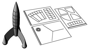 Components created from the rocket model design