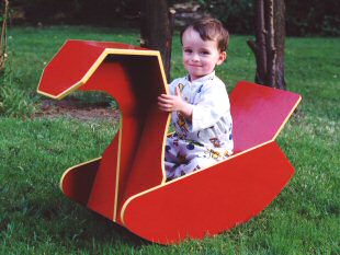 completed rocking dragon