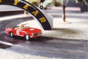 Mercedes rounds the bend